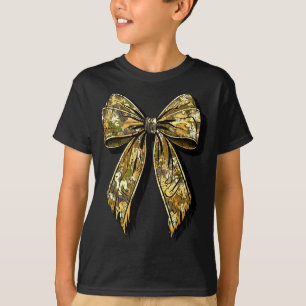 Camiseta Menina de Caça com Arco Camuflada Camo