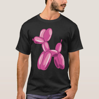 Camiseta Menina de cachorro de animal de balão de aniversár