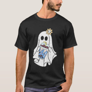 Camiseta Menina de café de gelo Feliz Dia das Bruxas