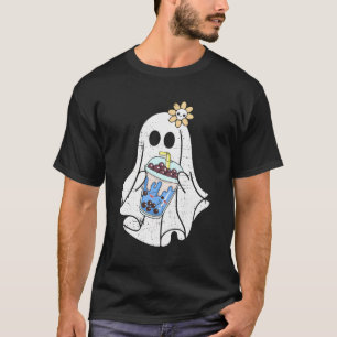 Camiseta Menina de café de gelo Feliz Dia das Bruxas