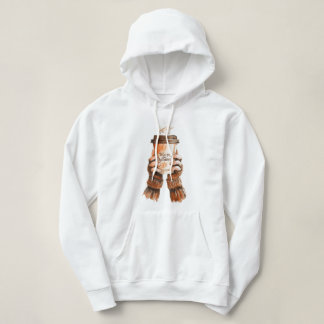 Camiseta Menina de Café de Outono Aconchegante Aquarela