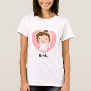 Camiseta Menina de Casamento Bonita de Palhaço Branco
