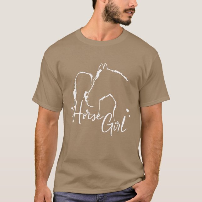 Camiseta Menina de Cavalo Cavalando Equestre (Frente)