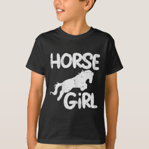 Camiseta Menina de Cavalo Cavaleiro Ridiculando Rapariga Eq