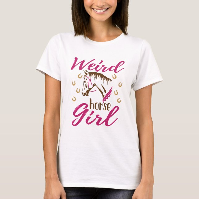 Camiseta Menina de Cavalo Estranha (Frente)