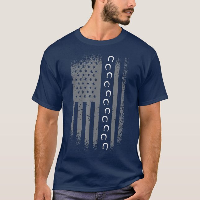 Camiseta Menina de cavalos American Flag Shoes (Frente)