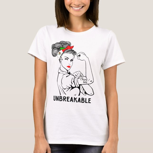 Camiseta Menina de Chicana inquebrável (Frente)