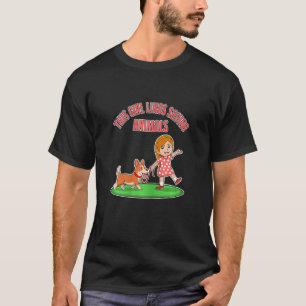 Camiseta Menina De Citação Gosta De Salvar Animais Cães Ado