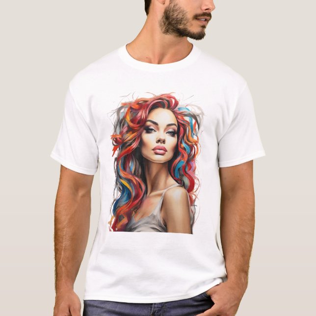 Camiseta Menina de cores (Frente)