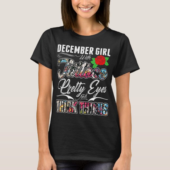 Camiseta Menina de dezembro com os olhos bonito dos (Frente)
