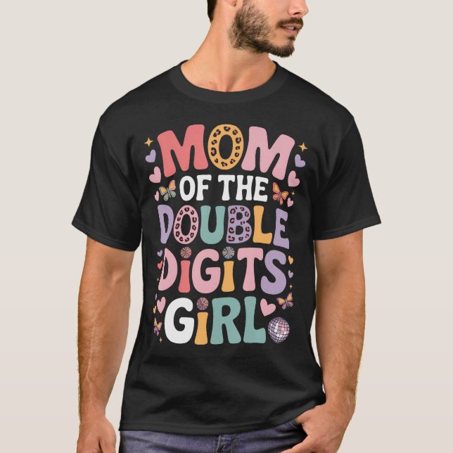 Camiseta Menina de Dois Dígitos Mãe dos Anos Pré-Adolescent (Frente)