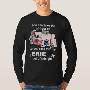 Camiseta Menina de Erie Cartão de Embarque Bilhete de Voo E