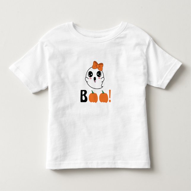 Camiseta Menina de fantasma maluca de halloween e voadora (Frente)