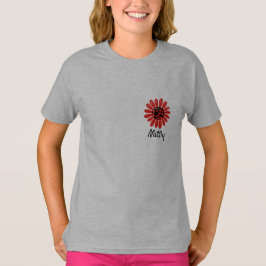 Camiseta Menina de Felz pascoa bonita monograma para crianç