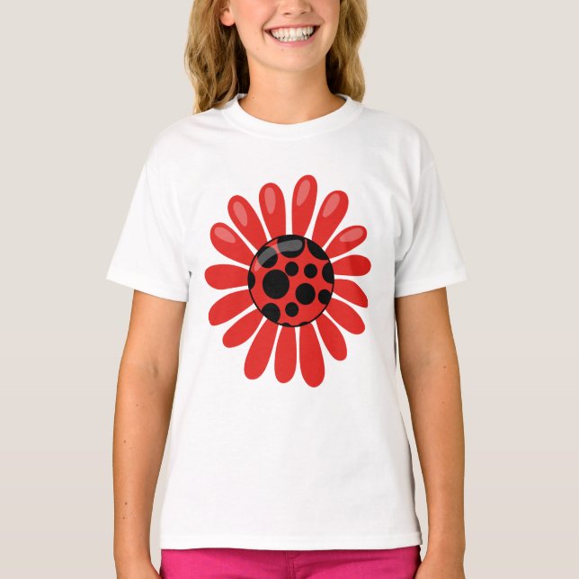 Camiseta Menina de Felz pascoa linda miúdos design de unicó (Frente)