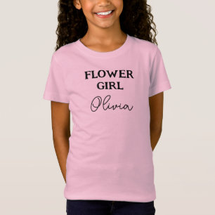 Camiseta Menina de Flor Personalizada e Bonita Rosa