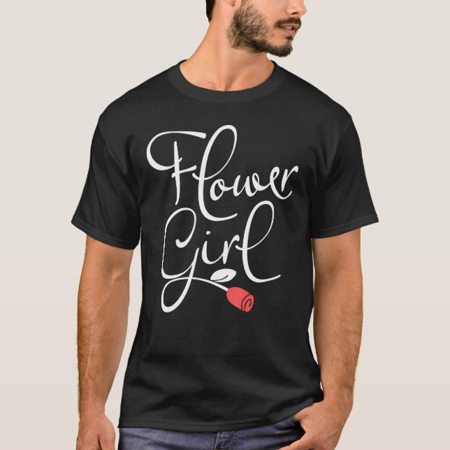 Camiseta Menina de Flores Combinando Fofo Para Despedida de (Frente)