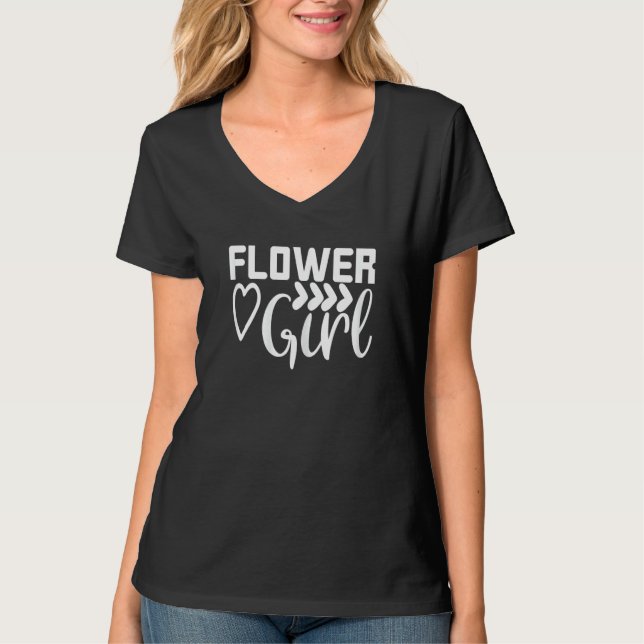 Camiseta Menina de Flores Combinando Fofo Para Festa de Des (Frente)