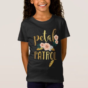 Camiseta Menina de Flores Damas de Honra Petal Patrol