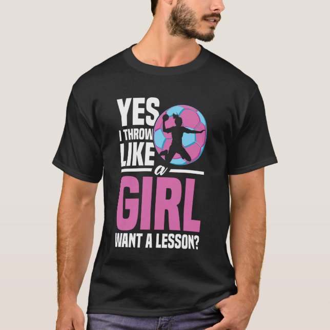 Camiseta Menina de Handebol Mulheres Poder Empoderamento Fe (Frente)
