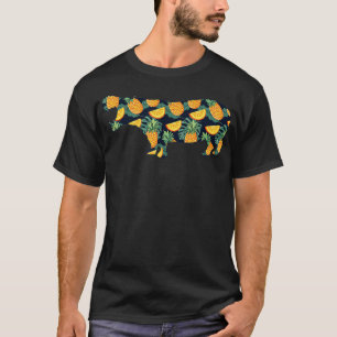 Camiseta Menina de Hippopotamus, abacaxi havaiana, campeã p