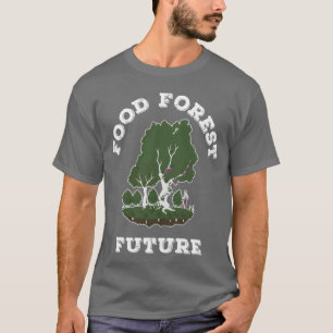 Camiseta Menina de jardinagem de permacultura de floresta d