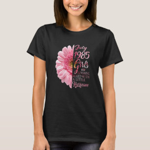 Camiseta Menina de julho de 1985 37 anos 37 anos