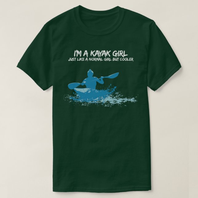 Camiseta Menina de Kayak engraçada e legal, saia ou present (Frente do Design)