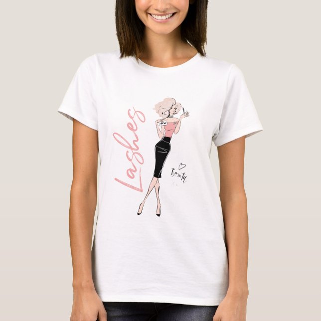 Camiseta Menina de Lashmaker com pincette (Frente)