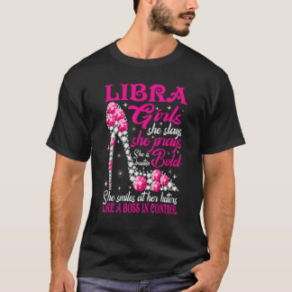 Camiseta Menina de Libra Como uma Chefe no Controle Sapatos