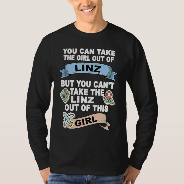 Camiseta Menina de Linz  Realocação de Linz (Frente)