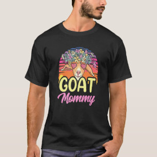 Camiseta Menina de Mamãe de cabra mãe mãe mãe de animal de 