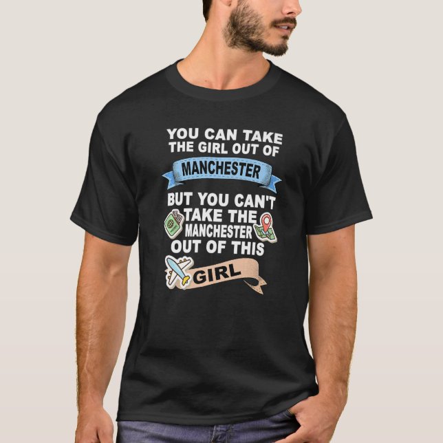 Camiseta Menina de Manchester Relocation de Manchester (Frente)