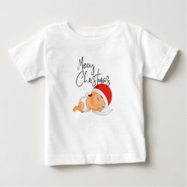 Camiseta Menina de Natal dormindo