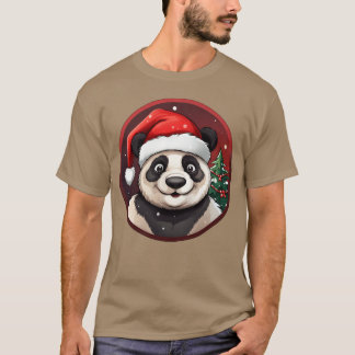 Camiseta Menina de Natal Panda