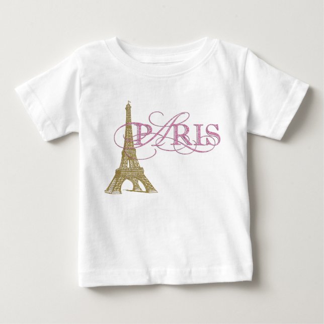 Camiseta Menina de Paris Bebê (Frente)