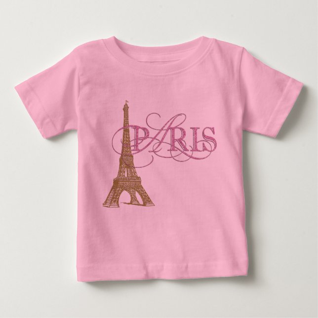 Camiseta Menina de Paris Bebê (Frente)