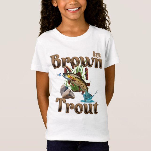 Camiseta Menina de Trutas Brown Personalizável (Frente)