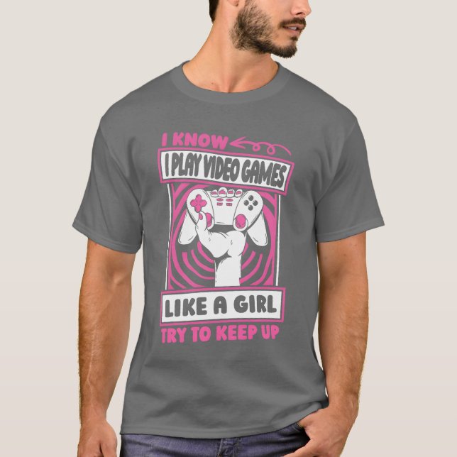 Camiseta Menina de Video Games retrô (Frente)