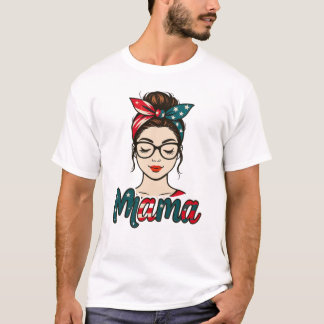 Camiseta Menina decorada com o logotipo americano clássico