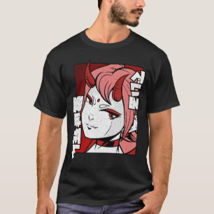 Camiseta Menina Demônio de Terror Garoto Gótico Egirl Estét
