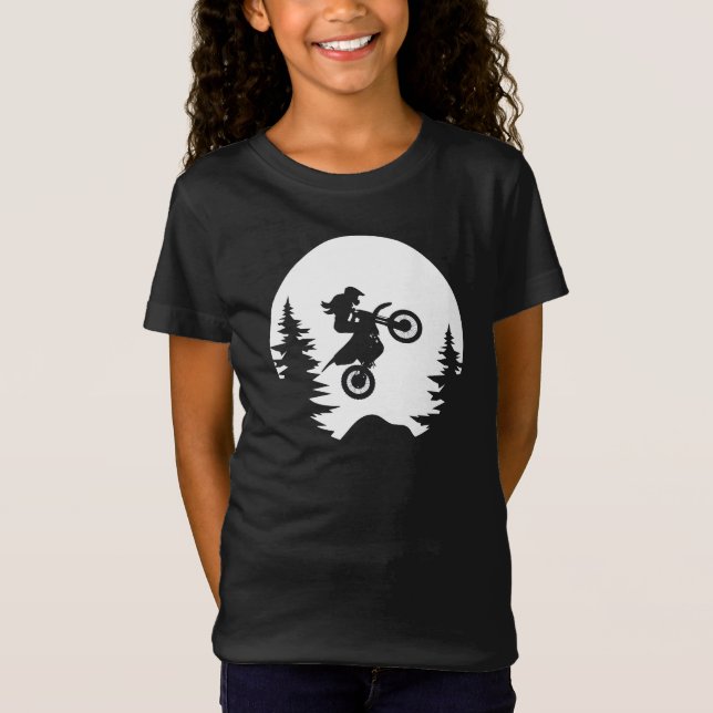 Camiseta Menina Dirt Bike Rider (Frente)