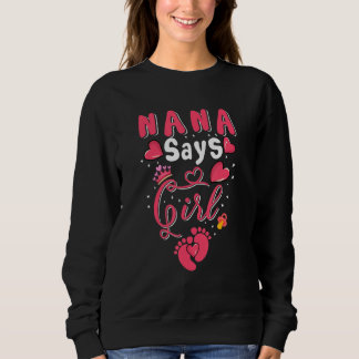 Camiseta Menina Dizendo Vovó Revelação do Sexo do Bebê Fam