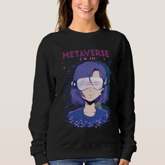 Camiseta Menina do anime óculos de realidade virtual camiso (Frente)