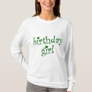 Camiseta Menina do aniversário para meninas do aniversári