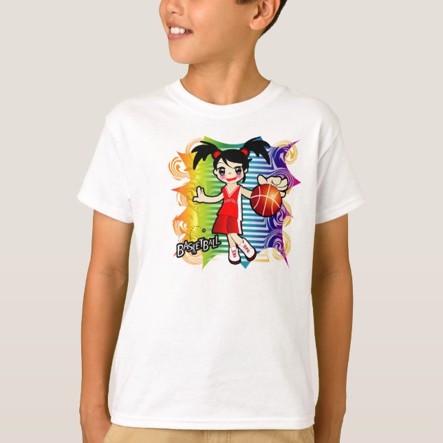 Camiseta menina do basquetebol (Frente)
