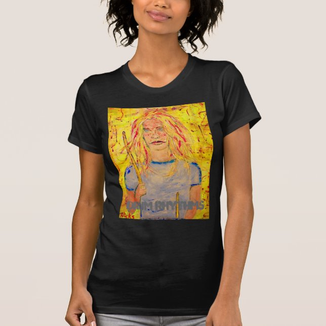 Camiseta menina do baterista dos ritmos do cilindro (Frente)