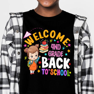 Camiseta Menina do Cabelo Mensageira de Volta à Escola