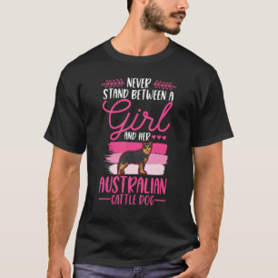 Camiseta Menina do Cão de Gado Australiano Blue Heeler Cão