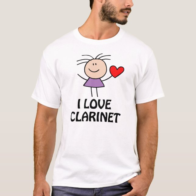 Camiseta Menina do clarinete (Frente)